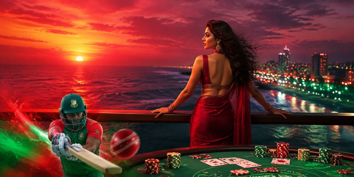 সেন্ট মার্টিনে লাল-সবুজ পোশাকে ক্রিকেট বেটিং করছেন একজন