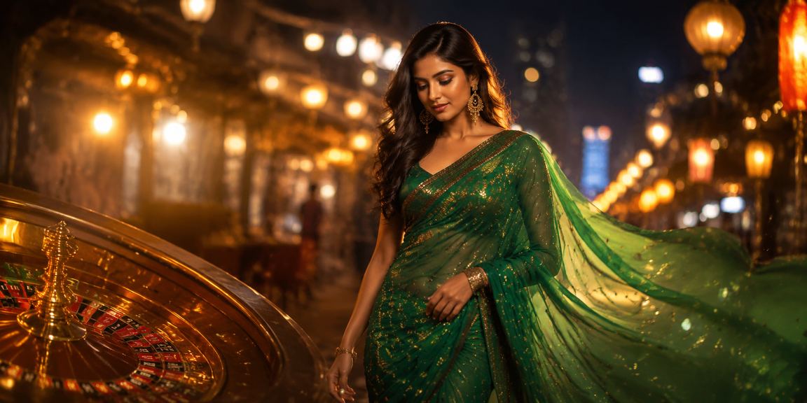 সিলেটে শাড়ি পরিহিতা নারী রুলেট খেলছেন